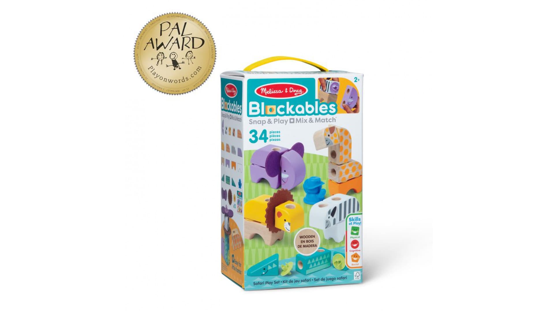 Melissa & Doug Blockables stavebnice safari hrací sada