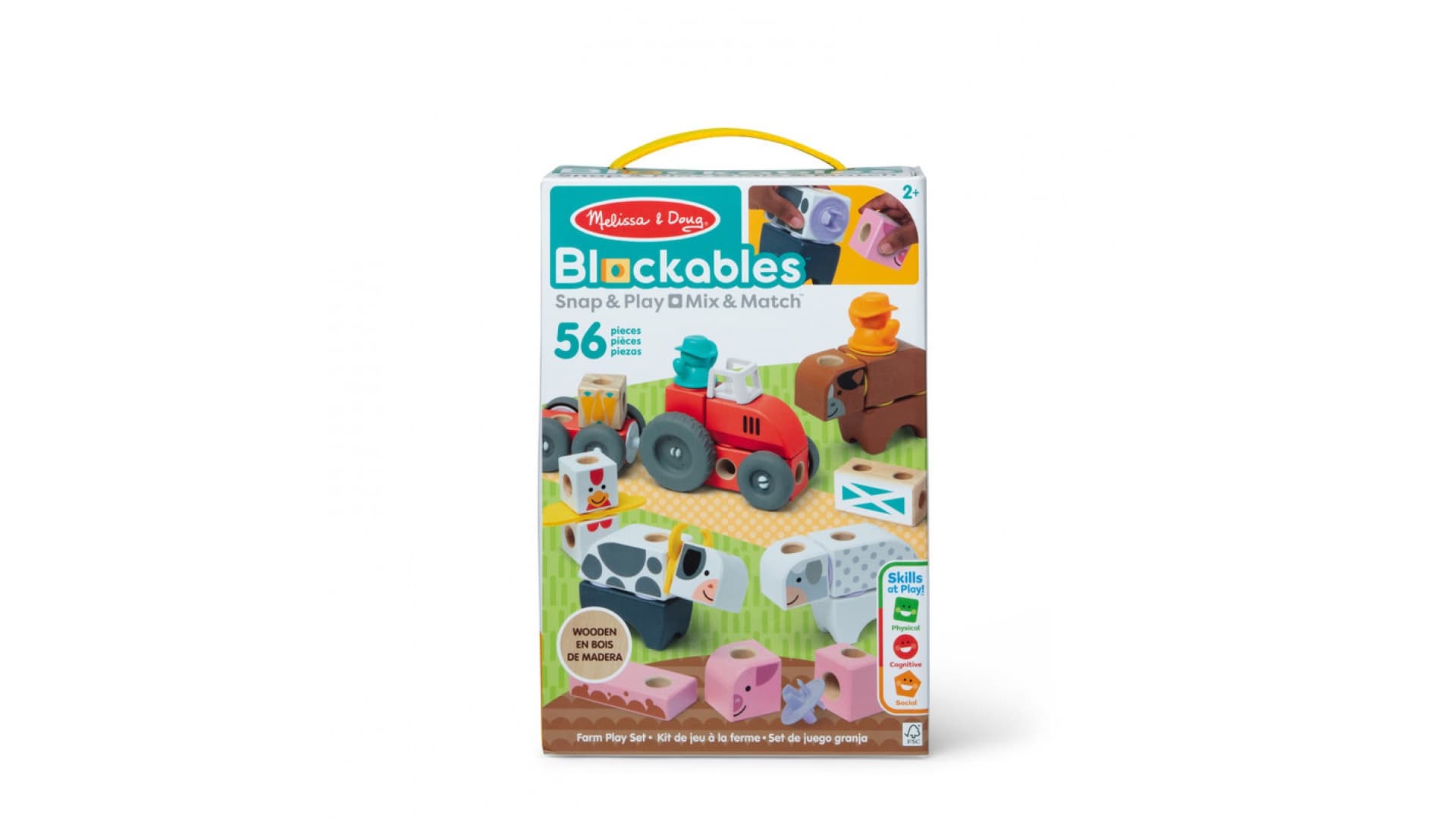 Melissa & Doug Blockables stavebnice farma 56 dílků