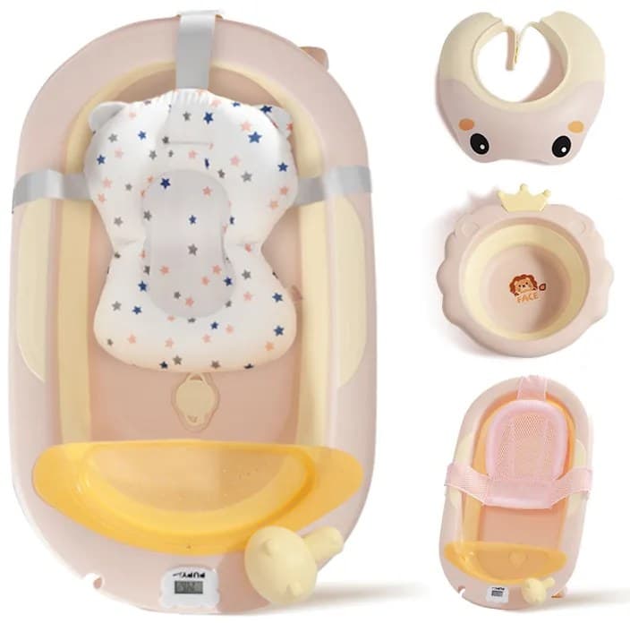 Dětská vanička Pupyhou s příslušenstvím, 7 dílů Barva: Pink (růžová)