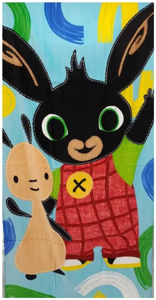 Dětská plážová osuška Zajíček Bing a Flop - 100% bavlna - 70 x 140 cm