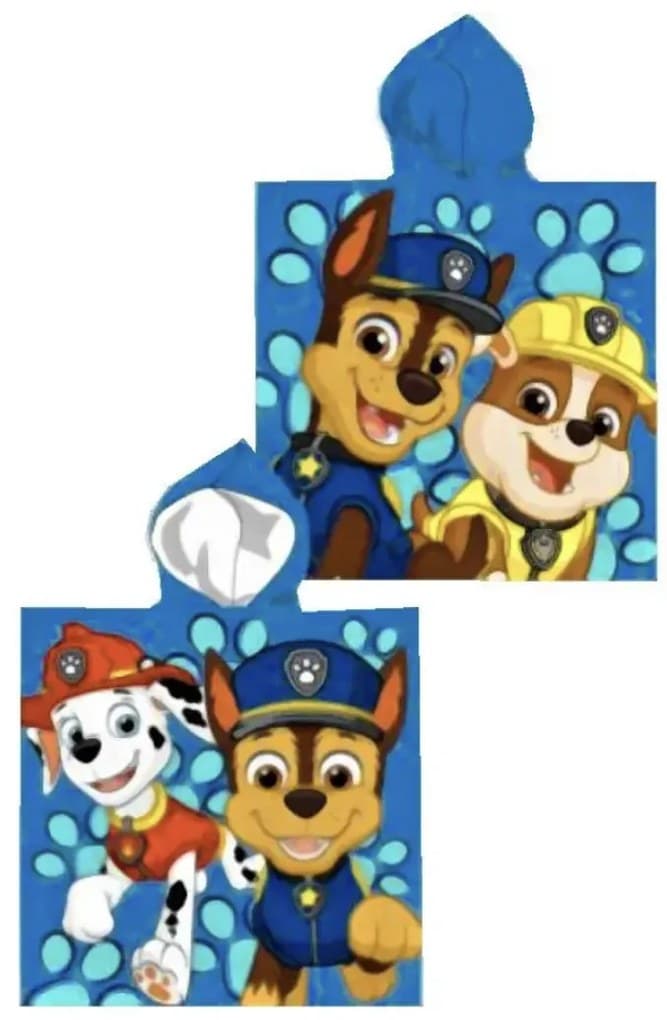 Dětské pončo PAW PATROL modrý 55x110cm Setino