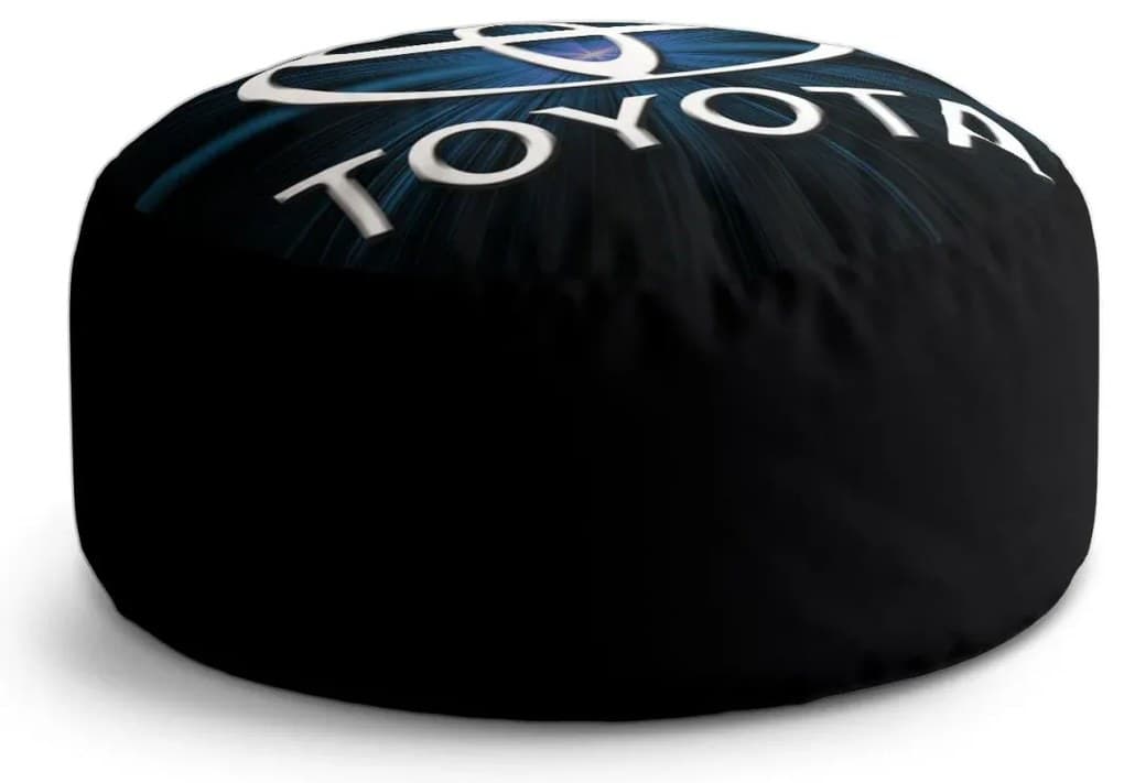 Sablio Taburet Circle Toyota Blue Glow: 38x48 cm