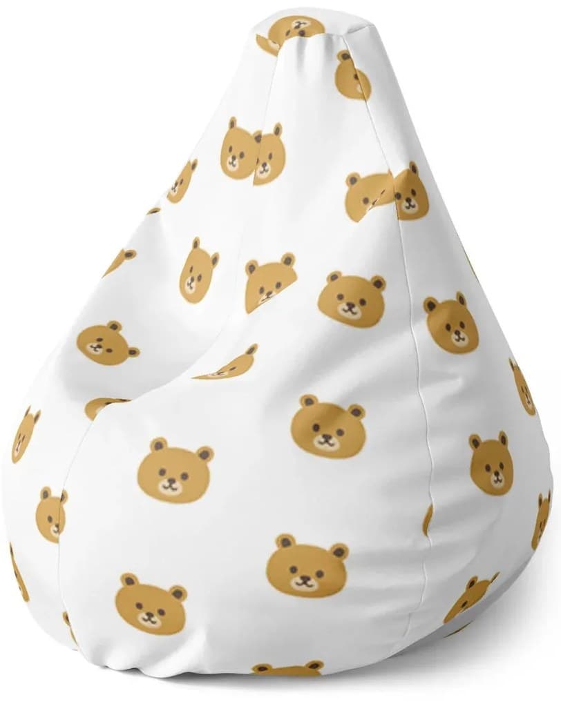 Sablio Sedací vak Pear Medvídci na bílé - 140 x 100 x 25 cm