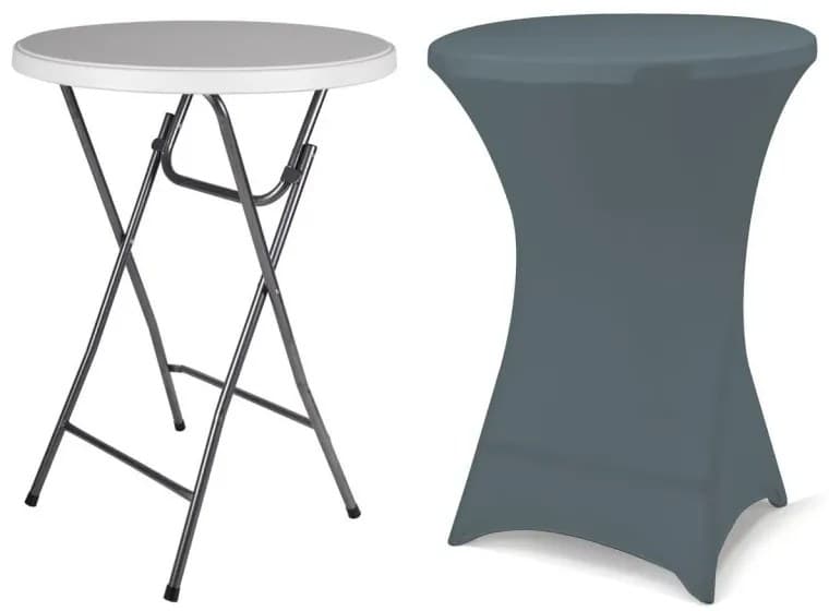 Párty stolek BISTRO vč. elastického potahu, antracit