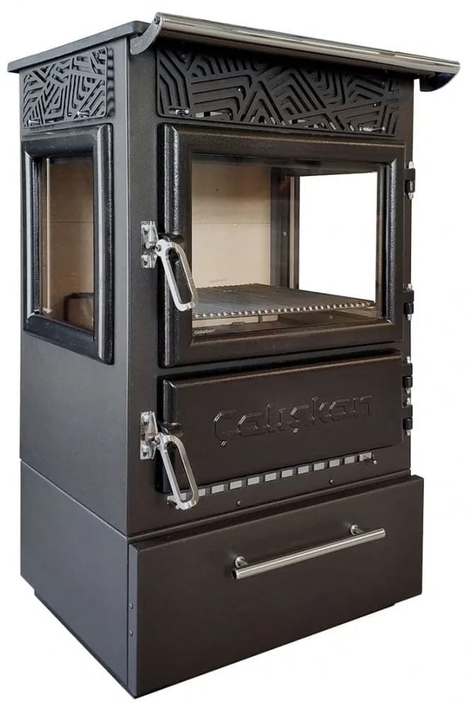 CALISKAN Krbová kamna UNA 3D-BOX - černá