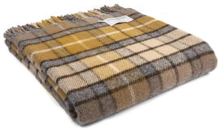 Vlněná deka Tartan Natural Buchanan 183 x 150 cm Tweedmill