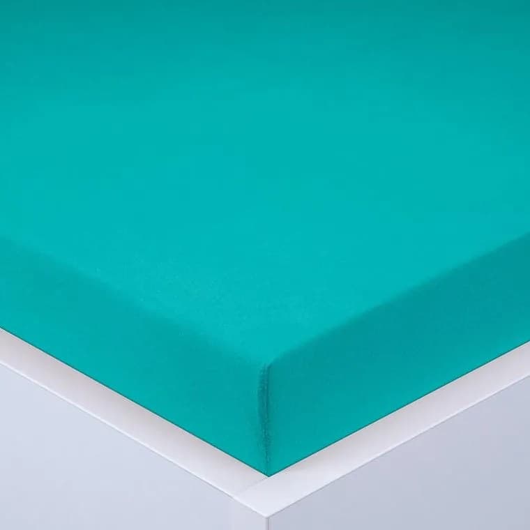 Napínací prostěradlo jersey EXCLUSIVE tyrkysově zelené 90 x 200 cm