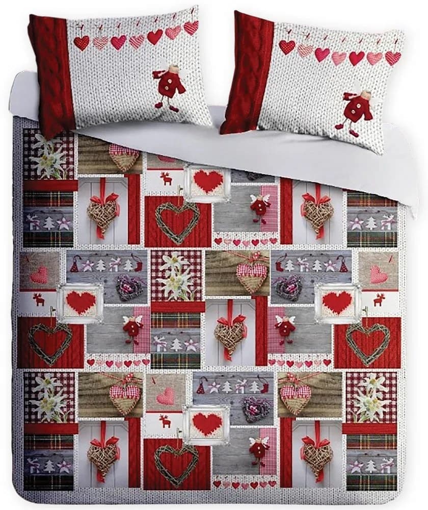 3D italské povlečení 100% bavlna Patchwork - 220x200 / 2x70x90 cm