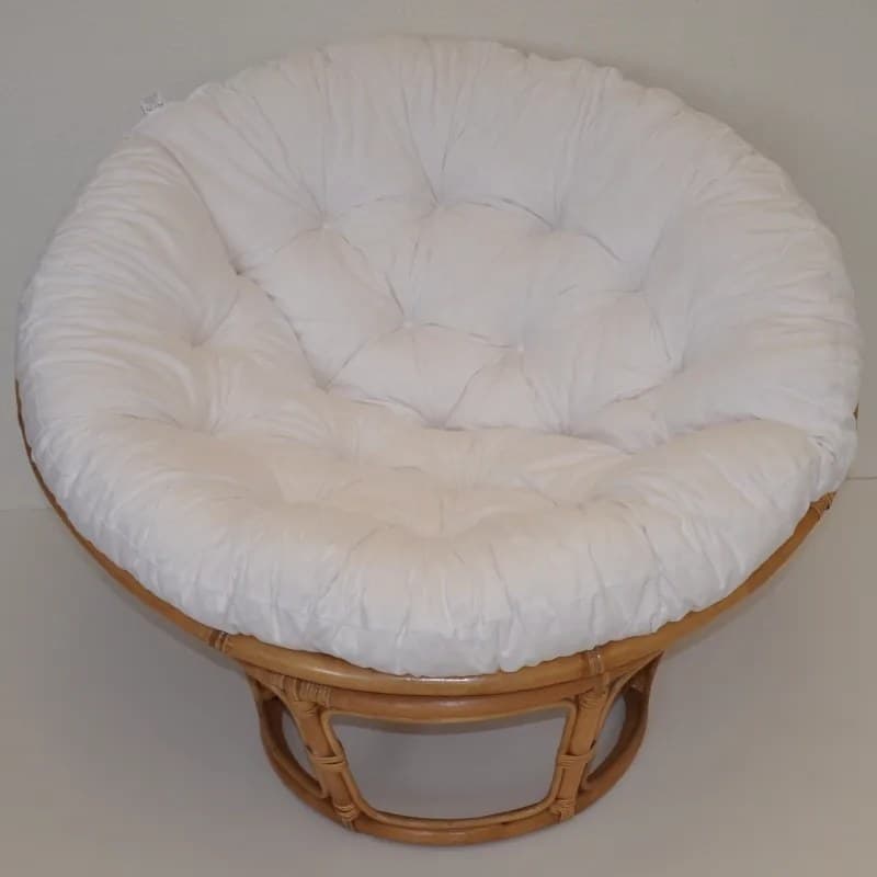 Axin Trading Ratanový papasan 115 cm medový s polstrem Polstr: Bílý