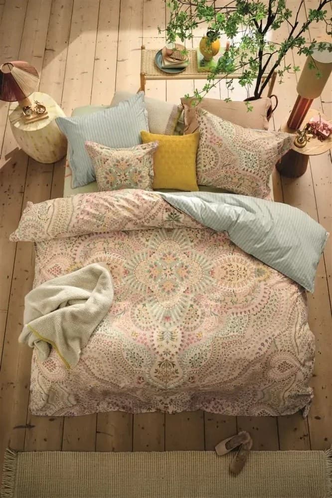 Pip Studio perkálové povlečení Alfombra pískové 140x200 + 70x90 cm (Kvalitní perkálové povlečení na jednolůžko v dárkovém boxu)