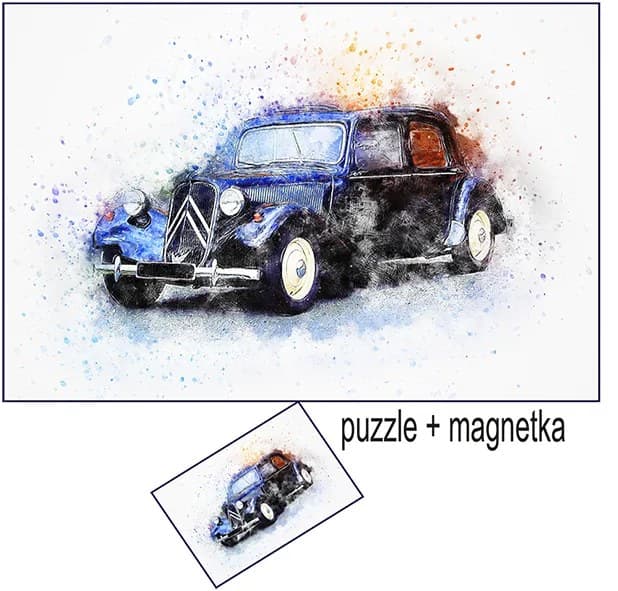 Falixen WOODEN PUZZLE EKO - "Oldtimers Cars -2"