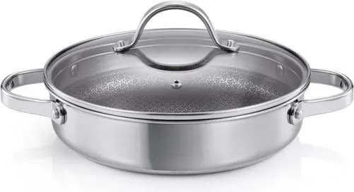 TESCOMA Pánev hluboká SteelCRAFT s poklicí ø 24 cm, 2 úchyty