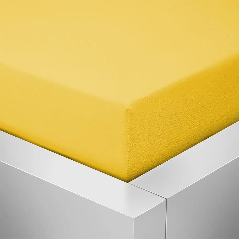 Homeville jersey prostěradlo ELASTIC slunečnice - 140x200 cm