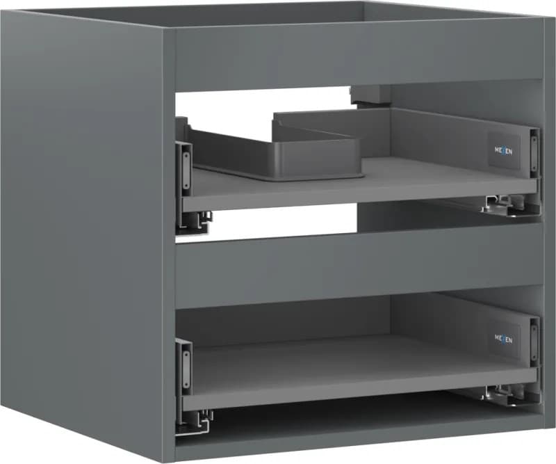 Mexen Box-A, závěsná skříňka 50 cm, 2 zásuvky, grafitová matná, 91AX0-0500-470-2-66