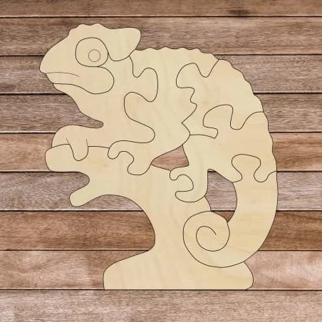 Dřevěná montessori vkládačka pro děti - CHAMELEÓN | SENTOP H014