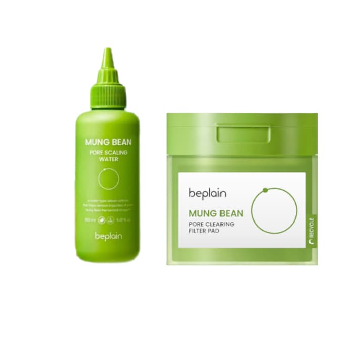 beplain - Mung Bean Pore Scaling Water + Clearing Filter Pad Set
