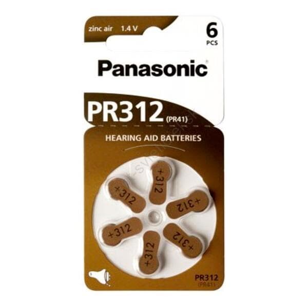 Baterie Panasonic PR312, 6ks