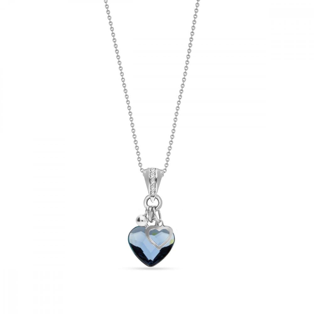 Náhrdelník modrý se Swarovski Elements Bliss NCMIX2808DB Denim Blue