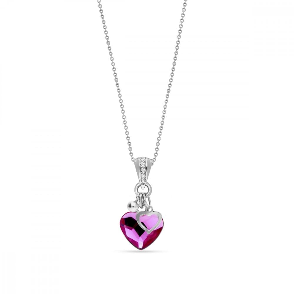 Náhrdelník růžový se Swarovski Elements Bliss NCMIX2808F Fuchsia