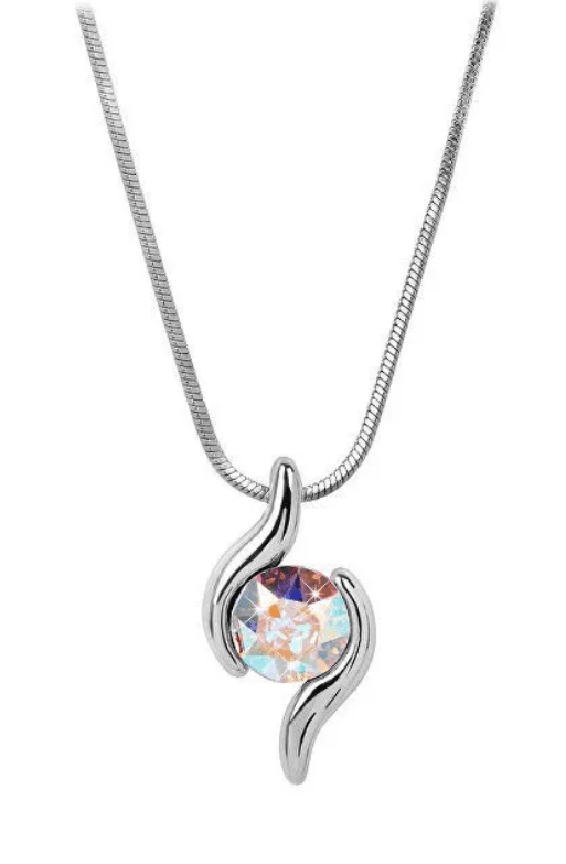 Náhrdelník se Swarovski Elements měnivá vlnka Krystal AB