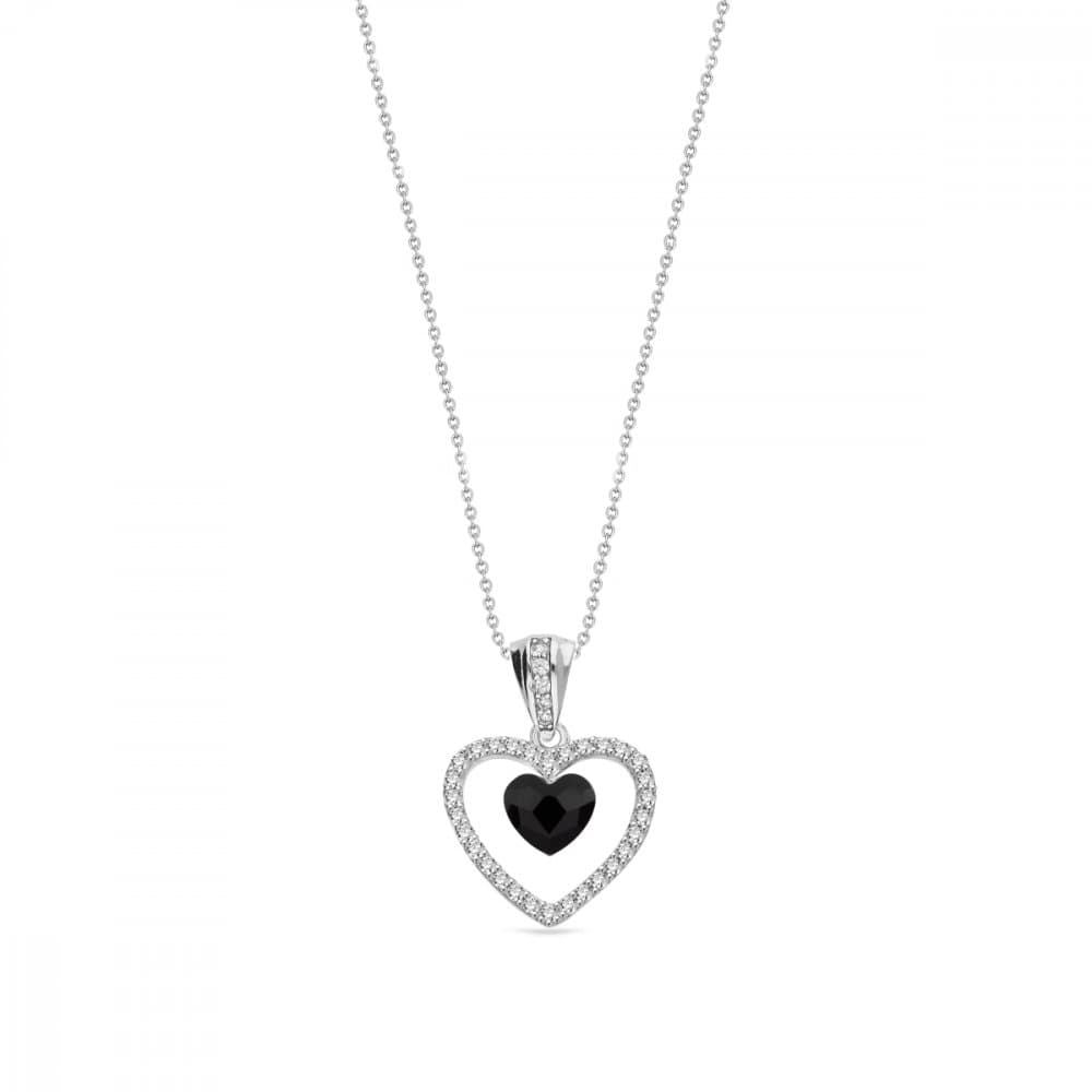 Náhrdelník černý se Swarovski Elements Amour NCC28086J Jet