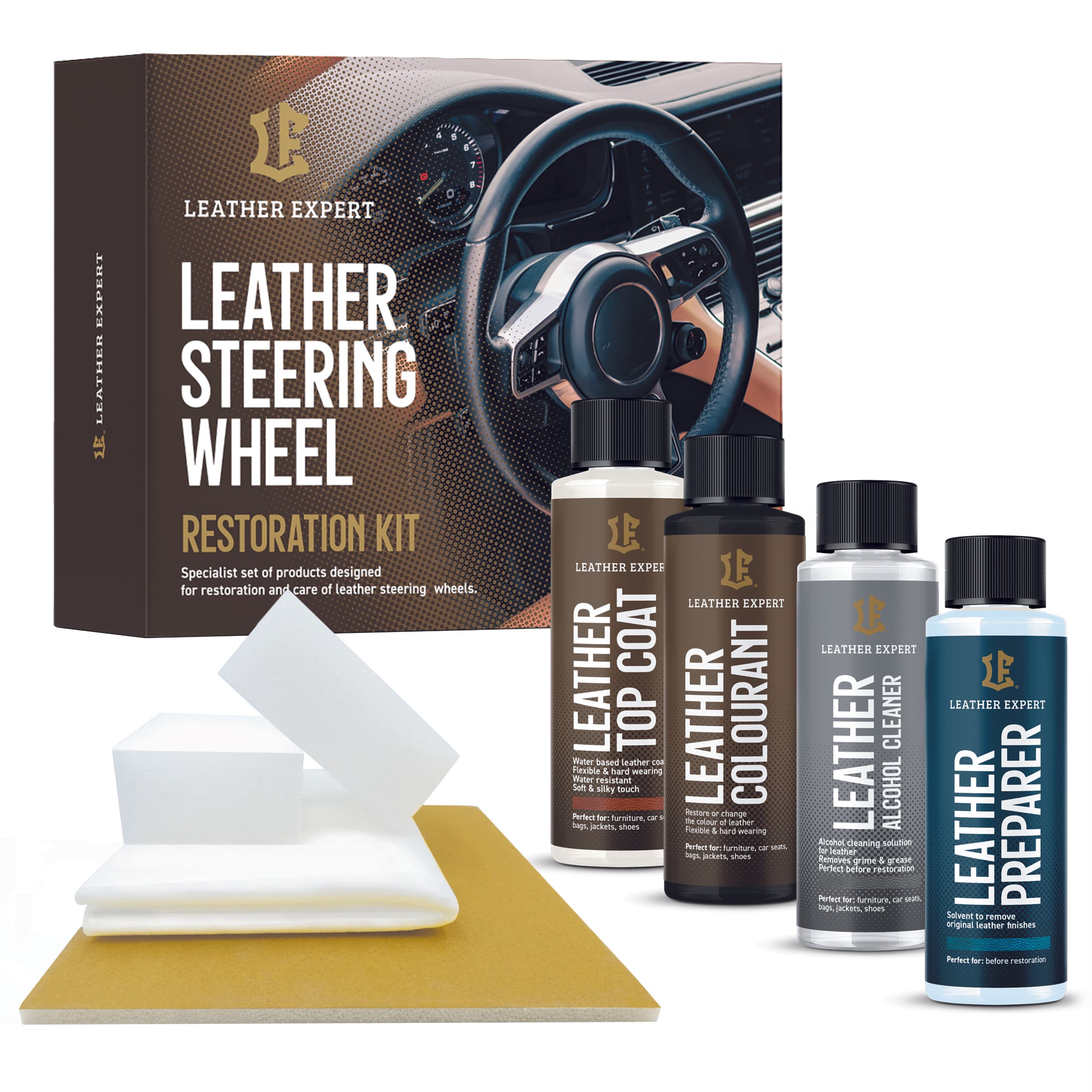 Set na renovaci volantu Leather Expert - Steering Wheel Black