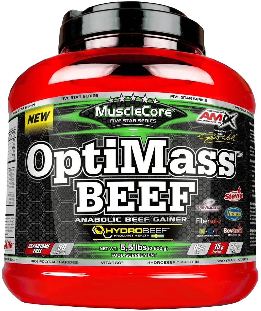 Amix MuscleCore® OptiMass™ Beef 2500 g dvojitá čokoláda