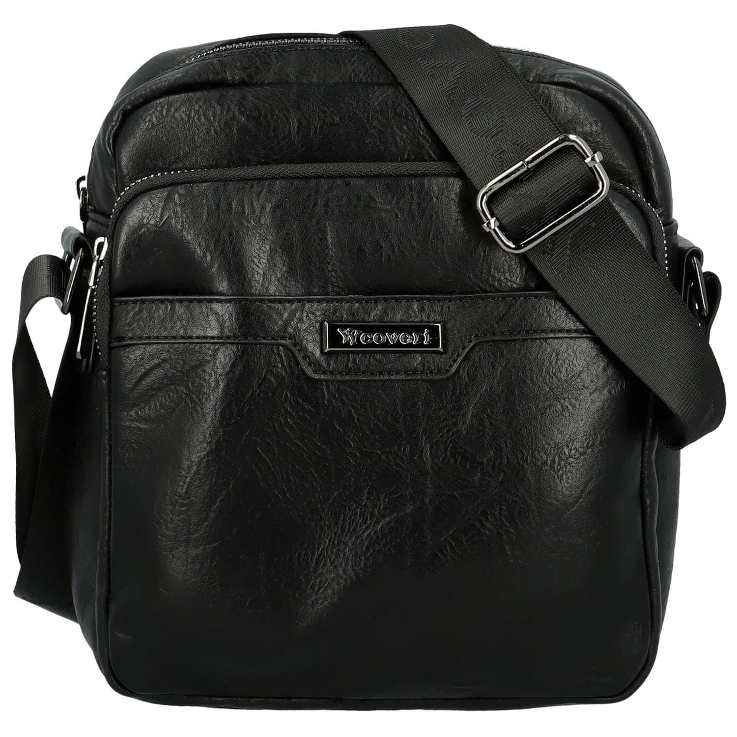 Trendy pánská koženková crossbody taška Coveri Lorain, černá