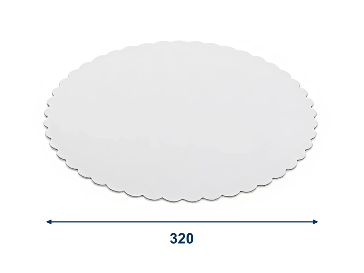 100 ks - Lepenková podložka pod dort bílá O32cm
