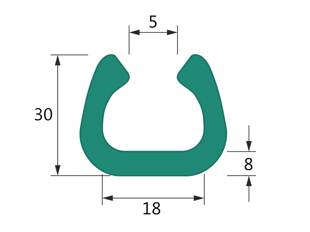 10 ks - Pěnový polyetylén Profil  U FIX 18 (1ks=2bm)