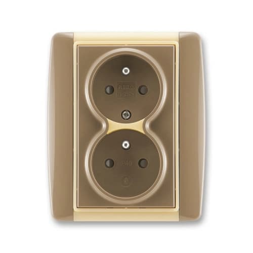 ABB Element dvojzásuvka kávová/ledová Opálová 5512E-C02359 25
