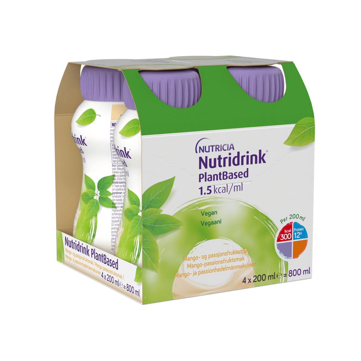 Nutridrink Plantbased s příchutí mango/marakuja 4x200 ml