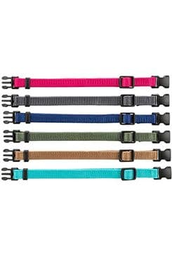 Obojek nylon pro štěňata rozlišovací malina-tyrkys M-L 6ks Tr