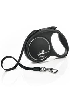 Vodítko Flexi Black Design S pásek 5m/15kg stříbrná new