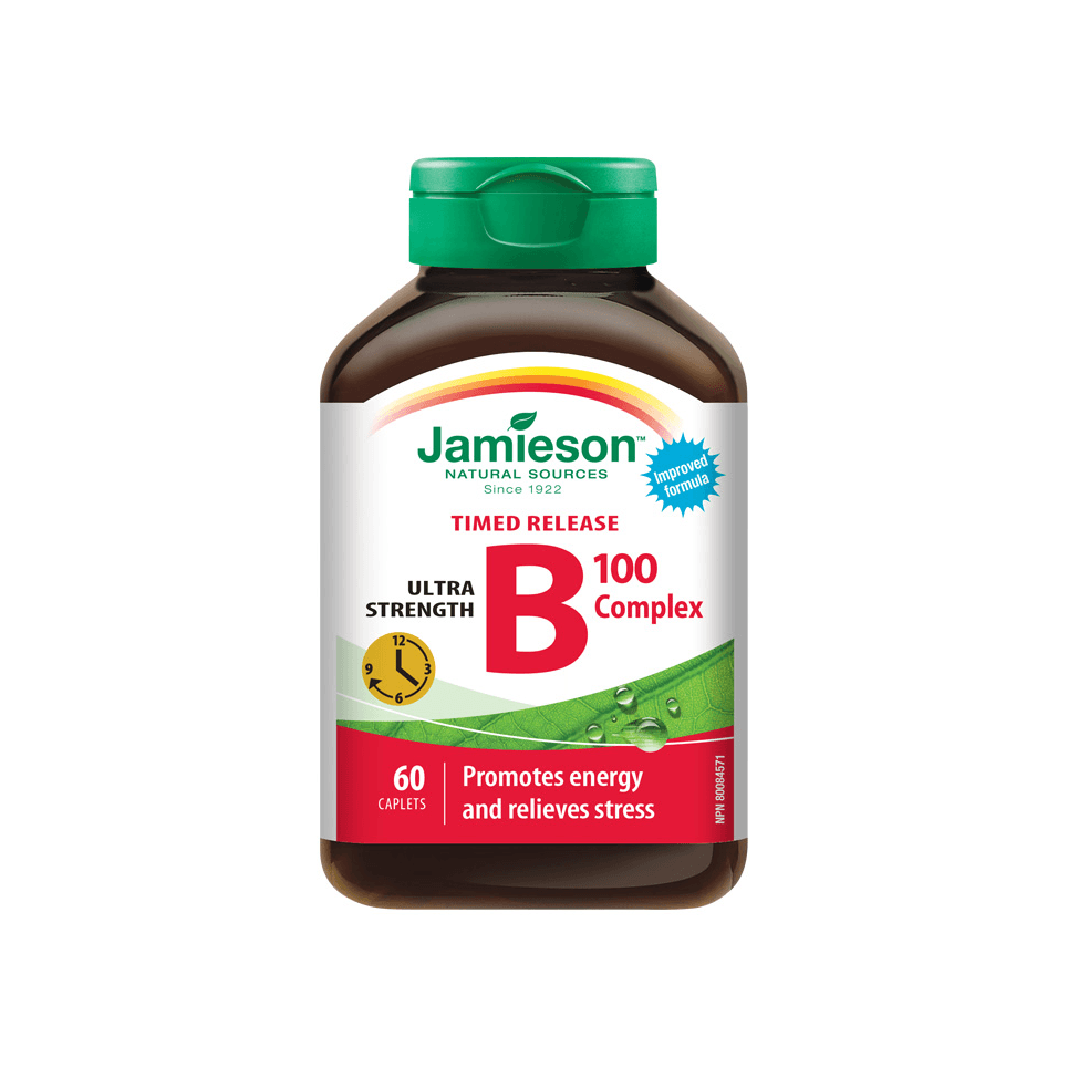 Jamieson B-komplex s postupným uvolňováním 100 mg 60 tablet