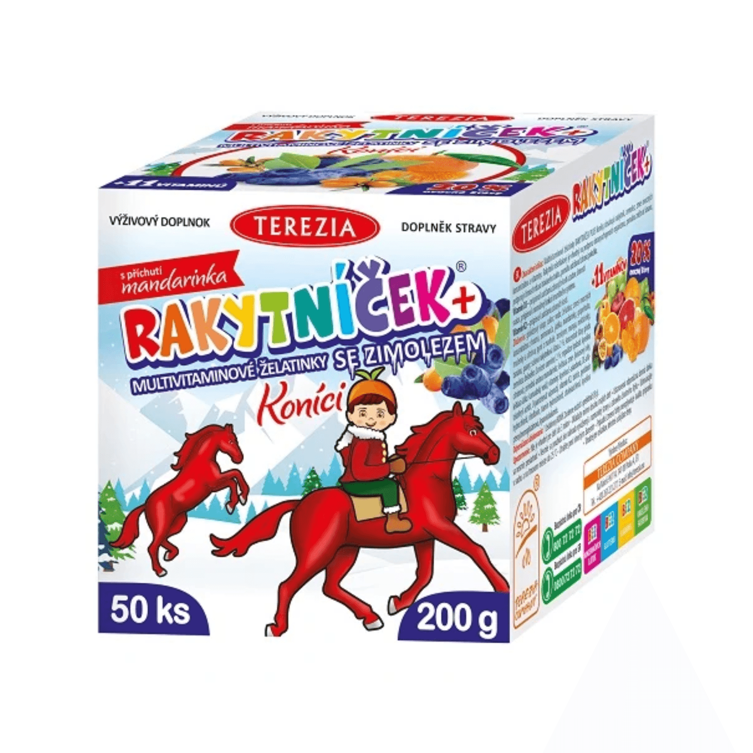 Rakytníček Multivitaminové želatinky se zimolezem koníci 50 kusů