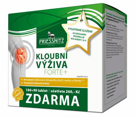 Priessnitz kloubní výživa forte glukosamin + kolagen 180+90ks