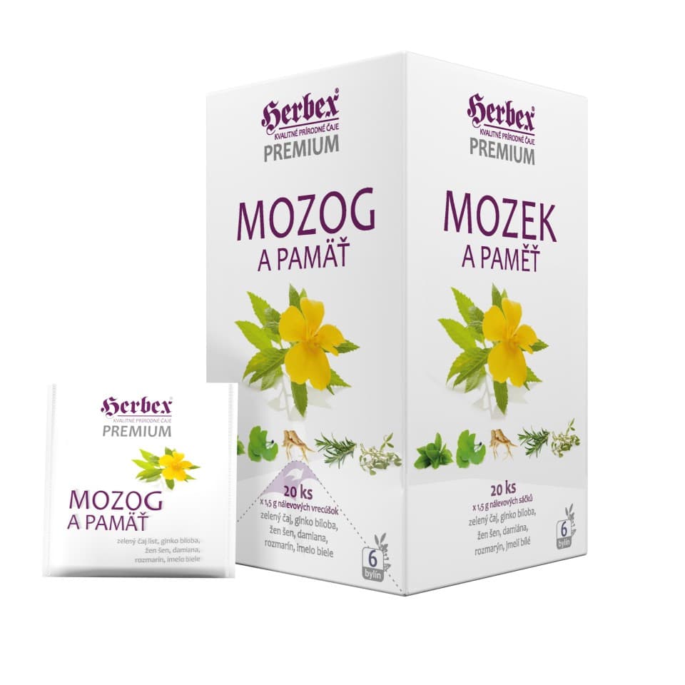 Herbex Mozek a paměť nálevové sáčky 20x1.5g