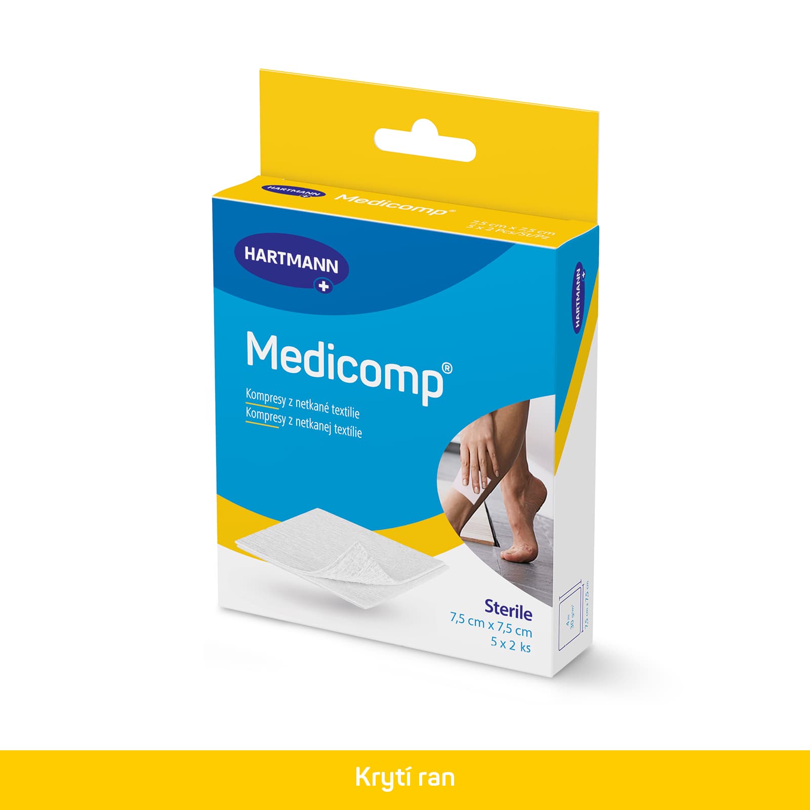 Medicomp Kompres sterilní 7.5cm X 7.5cm 10ks