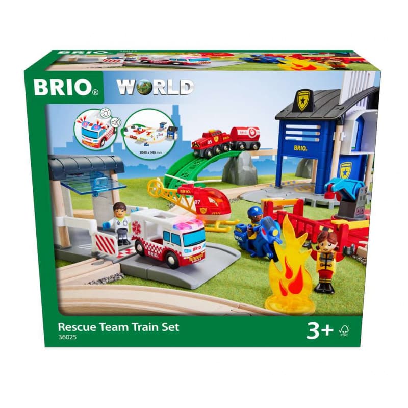 Brio Vláčkodráha WORLD 36025 Vlaková sada záchranářského týmu