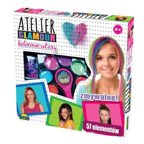 Dromader Atelier Glamour Colorful vlasová sada pro zdobení a barvení vlasů