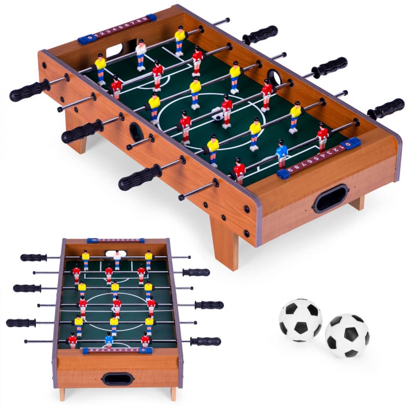Stůl na stolní fotbal mini 69x35,5 cm dřevěný fotbálek