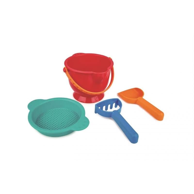 HaPe Hračky na písek Set se sítkem, vědrem, lopatkou a hrabičkami