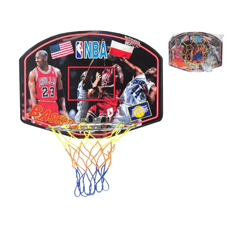 Koš na košíkovou velký 60x47cm s dřevěnou deskou v sáčku