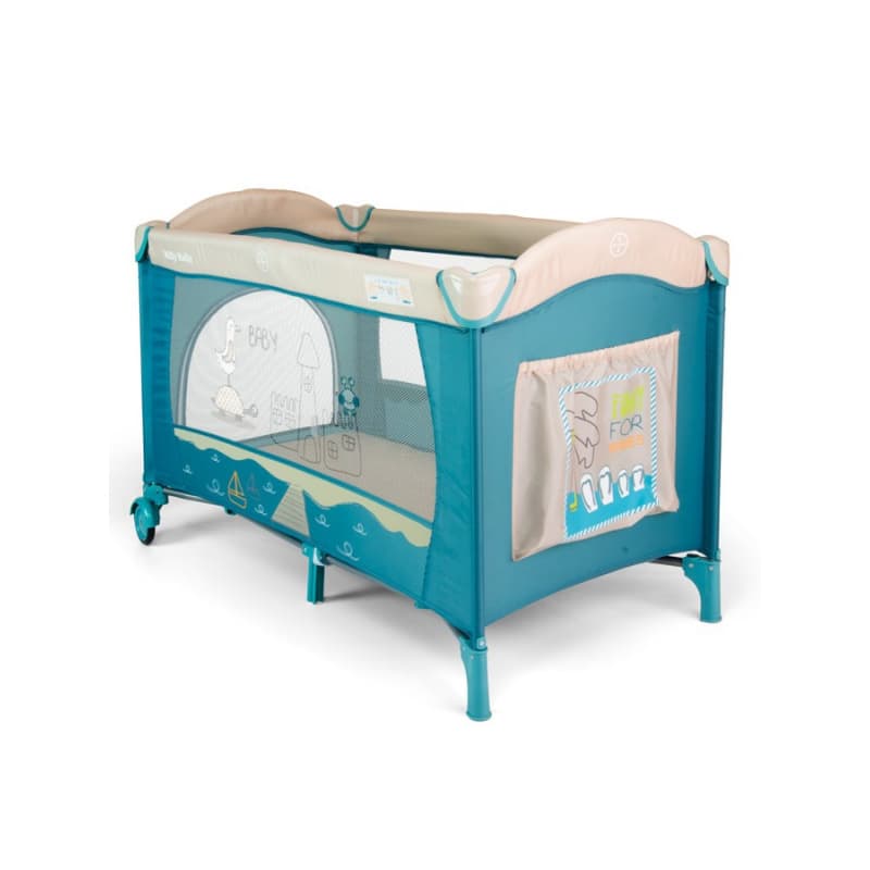 Milly Mally Cestovní postýlka Mirage blue bird