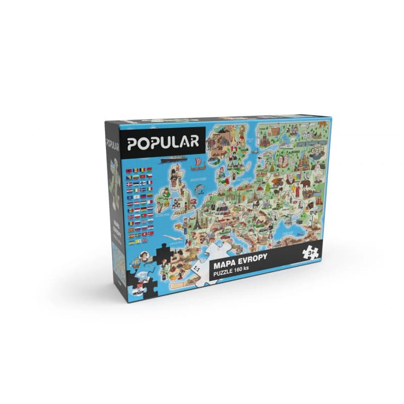 Puzzle mapa Evropy 160 ks CZ
