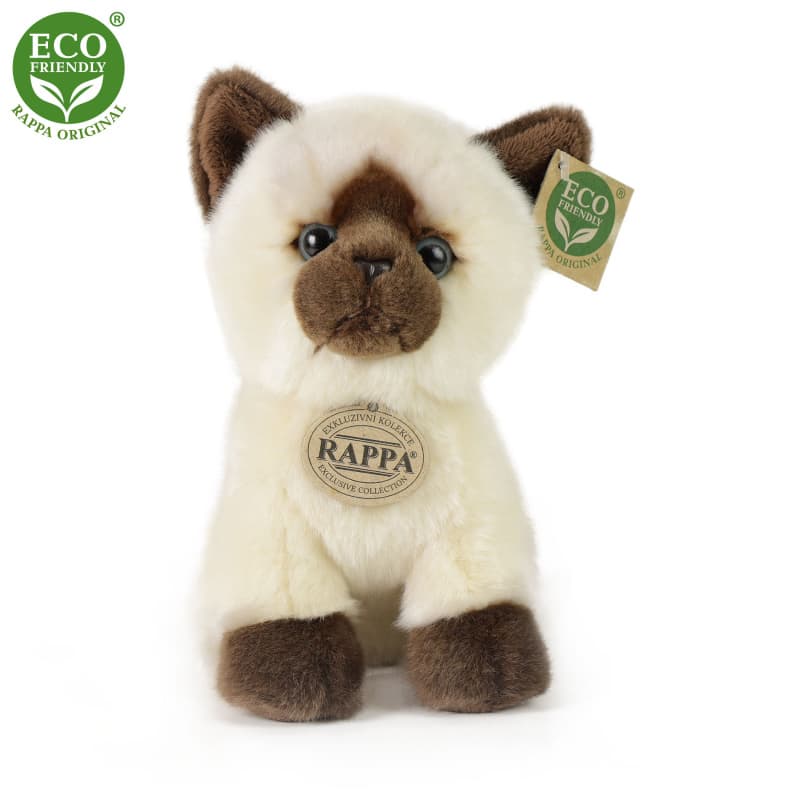 Rappa Plyšová siamská kočka 18 cm ECO-FRIENDLY