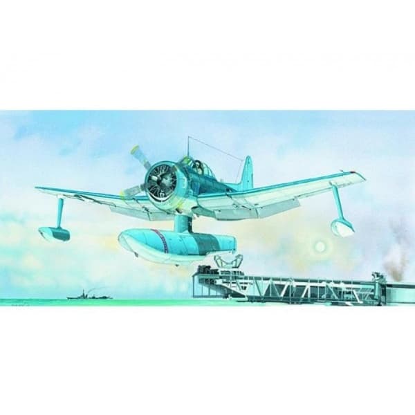 Model Curtiss SC-1 Seahawk 15,5x17,3cm v krabici 31x13,5x3,5cm