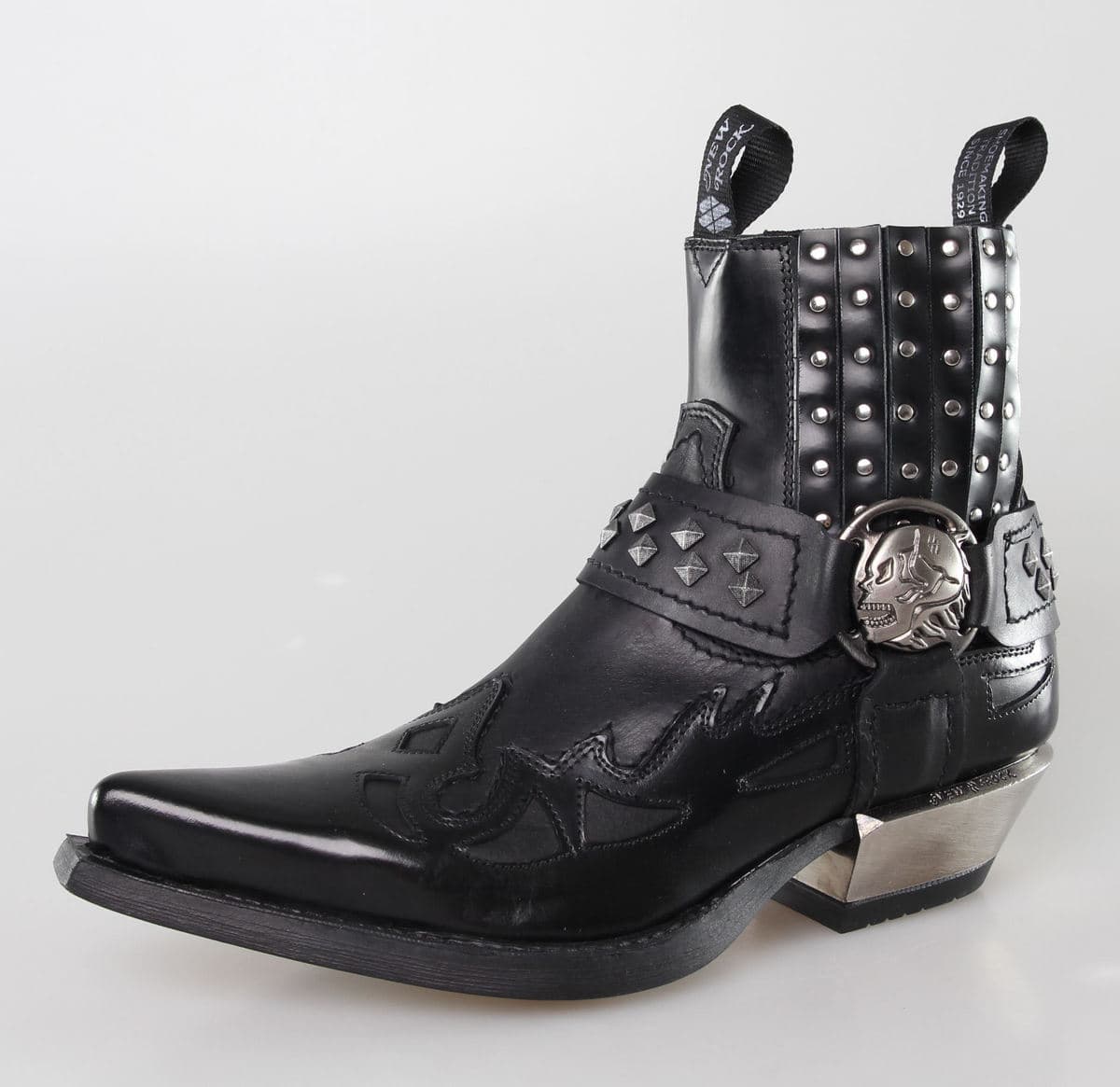 boty kožené dámské - ARTIC NEGRO, ITALI NEGRO, WEST NEGRO-ACERO TACON A - NEW ROCK - M.7950-S1 43