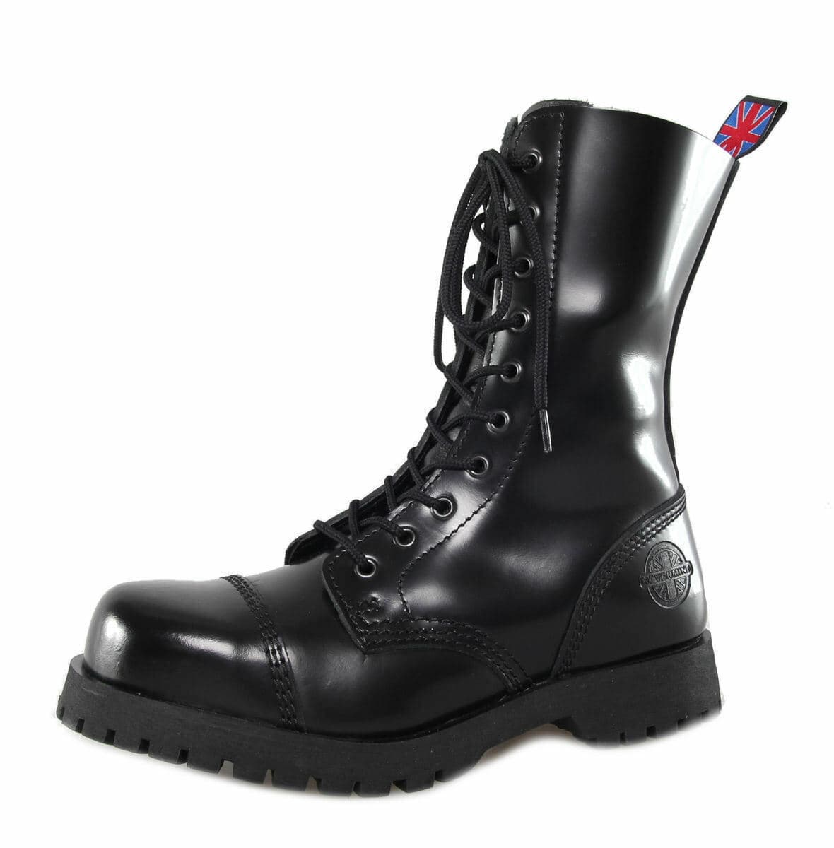boty kožené dámské - Black Polido - NEVERMIND - 10110S_PolidoBlack 41